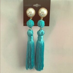 earrings vintage style, color blue